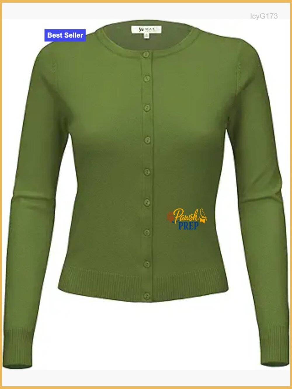 Long Sleeve Crewneck Cardigan – Soft Knit Button Down Lightweight Top